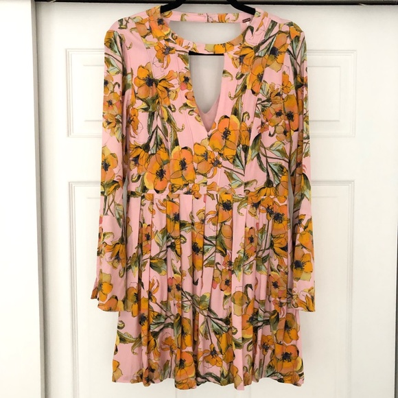 Free People Dresses & Skirts - Free People Tegan Pink Floral Dress